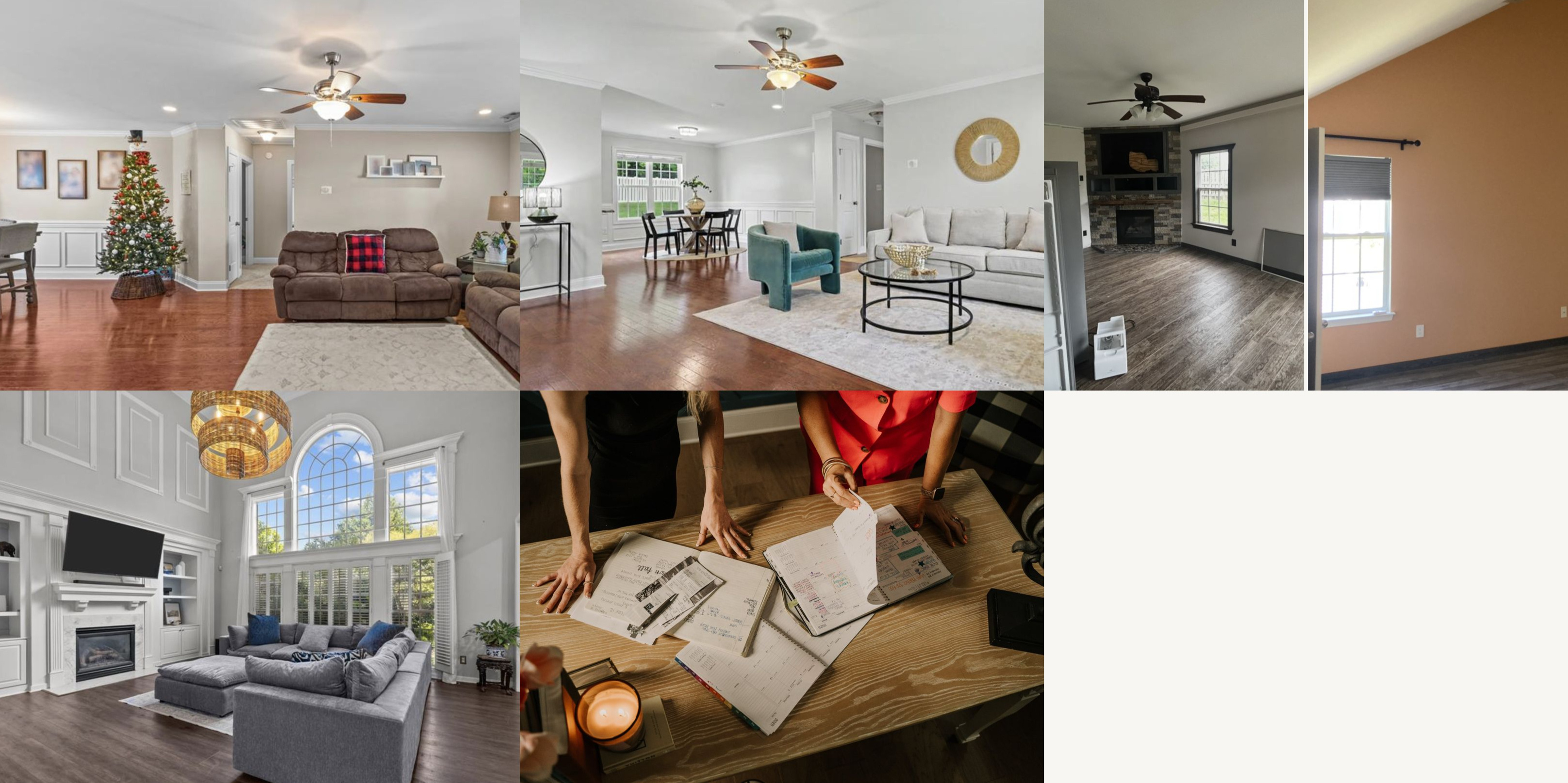 Two vacant rooms before staging